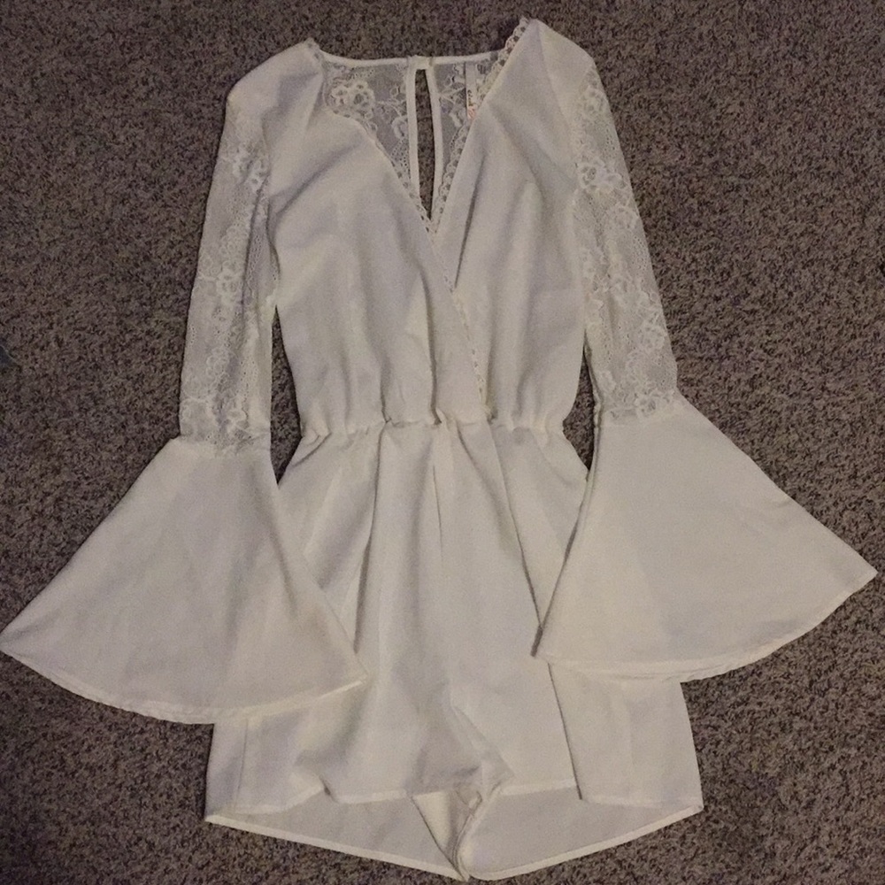 White lace romper